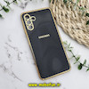 قاب گوشی Galaxy A04S سامسونگ طرح ژله ای مای کیس گلد لاین دور طلایی محافظ لنز دار مشکی کد 220