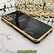 قاب گوشی Galaxy A04S سامسونگ طرح ژله ای مای کیس گلد لاین دور طلایی محافظ لنز دار مشکی کد 220