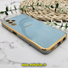 قاب گوشی Galaxy A04S سامسونگ طرح ژله ای مای کیس گلد لاین دور طلایی محافظ لنز دار آبی روشن کد 221
