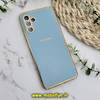 قاب گوشی Galaxy A04S سامسونگ طرح ژله ای مای کیس گلد لاین دور طلایی محافظ لنز دار آبی روشن کد 221