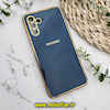 قاب گوشی Galaxy A04S سامسونگ طرح ژله ای مای کیس گلد لاین دور طلایی محافظ لنز دار سرمه ای کد 223