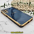 قاب گوشی Galaxy A04S سامسونگ طرح ژله ای مای کیس گلد لاین دور طلایی محافظ لنز دار سرمه ای کد 223