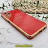 قاب گوشی Galaxy A04S سامسونگ طرح ژله ای مای کیس گلد لاین دور طلایی محافظ لنز دار قرمز کد 224