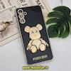 قاب گوشی Galaxy A04S سامسونگ طرح ژله ای مای کیس خرس طلایی تدی برجسته POWER BEAR محافظ لنز دار پاپ سوکت دار مشکی کد 225