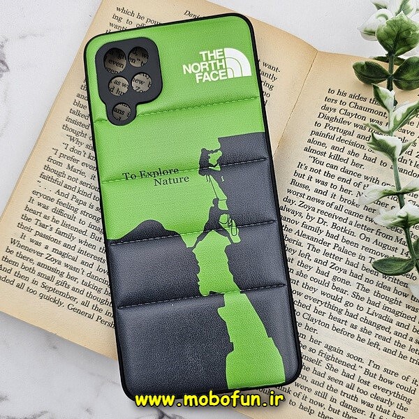 قاب گوشی Galaxy A12 - Galaxy M12 سامسونگ طرح دار پافر چرمی محافظ لنز دار THE NORTH FACE کد 1277