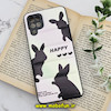 قاب گوشی Galaxy A12 - Galaxy M12 سامسونگ طرح دار پافر چرمی محافظ لنز دار خرگوشی HAPPY کد 1279