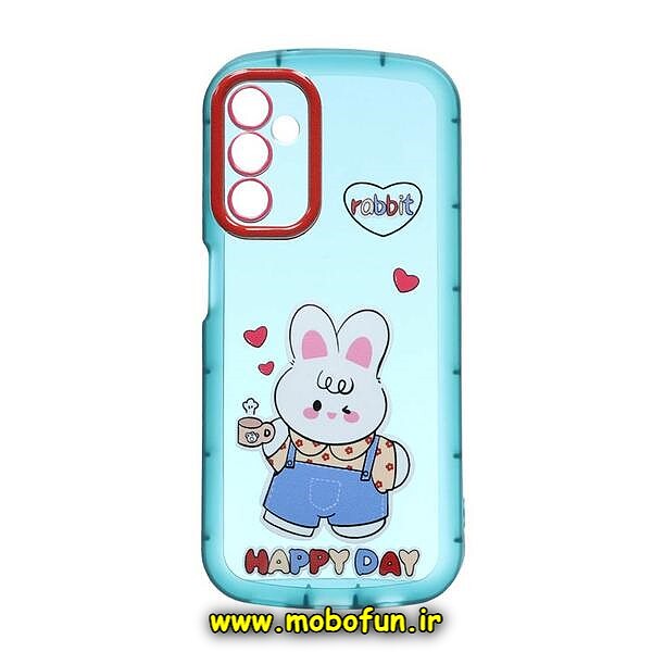 قاب گوشی Galaxy A14 4G - Galaxy A14 5G سامسونگ طرح ژله ای شفاف بالشتی خرگوشی محافظ لنز دار کد 376