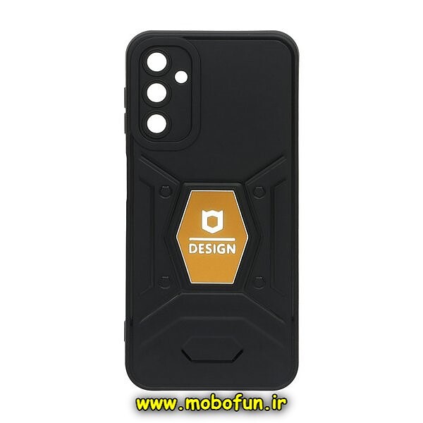 قاب گوشی Galaxy A14 4G - Galaxy A14 5G سامسونگ طرح ضد ضربه بتمن فول ژله ای اورجینال DESIGN محافظ لنز دار مشکی - نارنجی کد 436