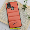 قاب گوشی Galaxy A21S سامسونگ طرح دار پافر چرمی محافظ لنز دار نایکی NIKE کد 752