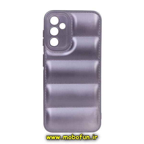 قاب گوشی Galaxy A24 4G سامسونگ سیلیکونی ژله ای پافر PC زیر بسته محافظ لنز دار بنفش مات کد 160