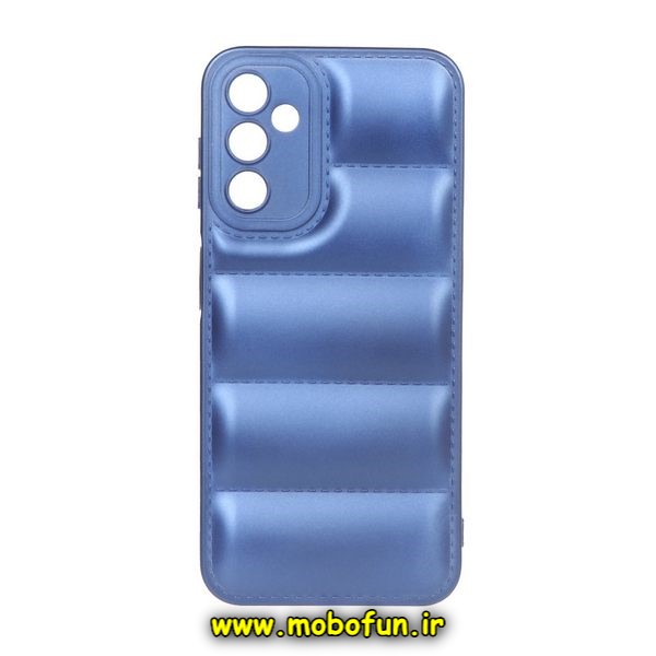 قاب گوشی Galaxy A24 4G سامسونگ سیلیکونی ژله ای پافر PC زیر بسته محافظ لنز دار سرمه ای مات کد 164