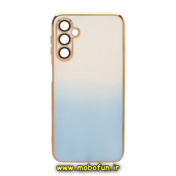 قاب گوشی Galaxy A24 4G سامسونگ طرح ژله ای مای کیس گلد لاین دور طلایی محافظ لنز دار شیشه ای دو رنگ کد 170