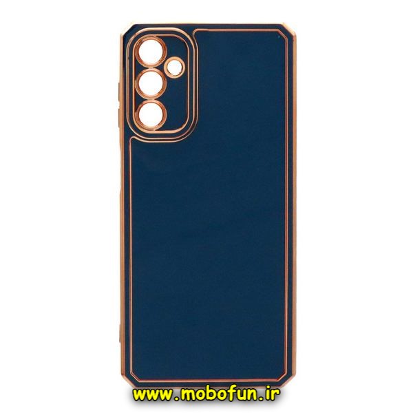 قاب گوشی Galaxy A24 4G سامسونگ طرح ژله ای مای کیس گلد لاین دور طلایی محافظ لنز دار ایربگ دار کپسولی سرمه ای کد 181