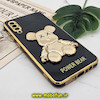 قاب گوشی Galaxy A30S - Galaxy A50S - Galaxy A50 سامسونگ طرح ژله ای مای کیس خرس طلایی تدی برجسته POWER BEAR محافظ لنز دار پاپ سوکت دار مشکی کد 988