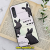 قاب گوشی Galaxy A30S - Galaxy A50S - Galaxy A50 سامسونگ طرح دار پافر چرمی محافظ لنز دار خرگوش HAPPY کد 991