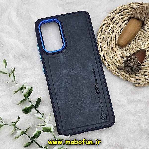 قاب گوشی Galaxy A32 4G سامسونگ طرح چرمی کلاسیک HARD متال کیس نیلکین NILLKIN سرمه ای کد 945