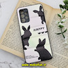 قاب گوشی Galaxy A32 4G سامسونگ طرح دار پافر چرمی محافظ لنز دار خرگوشی HAPPY کد 950