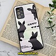 قاب گوشی Galaxy A32 4G سامسونگ طرح دار پافر چرمی محافظ لنز دار خرگوشی HAPPY کد 950