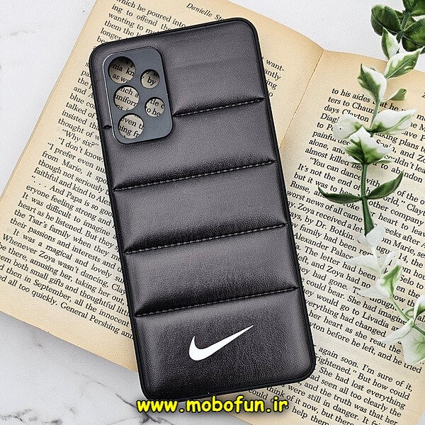 قاب گوشی Galaxy A32 4G سامسونگ طرح دار پافر چرمی محافظ لنز دار نایکی NIKE کد 951