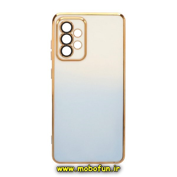 قاب گوشی Galaxy A32 4G سامسونگ طرح ژله ای مای کیس گلد لاین دور طلایی محافظ لنز دار شیشه ای دو رنگ کد 969