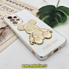قاب گوشی Galaxy A33 5G سامسونگ طرح ژله ای مای کیس خرس طلایی تدی برجسته POWER BEAR محافظ لنز دار پاپ سوکت دار سفید کد 498