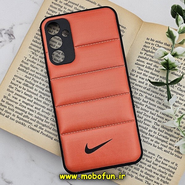 قاب گوشی Galaxy A34 5G سامسونگ طرح دار پافر چرمی محافظ لنز دار نایکی NIKE کد 296