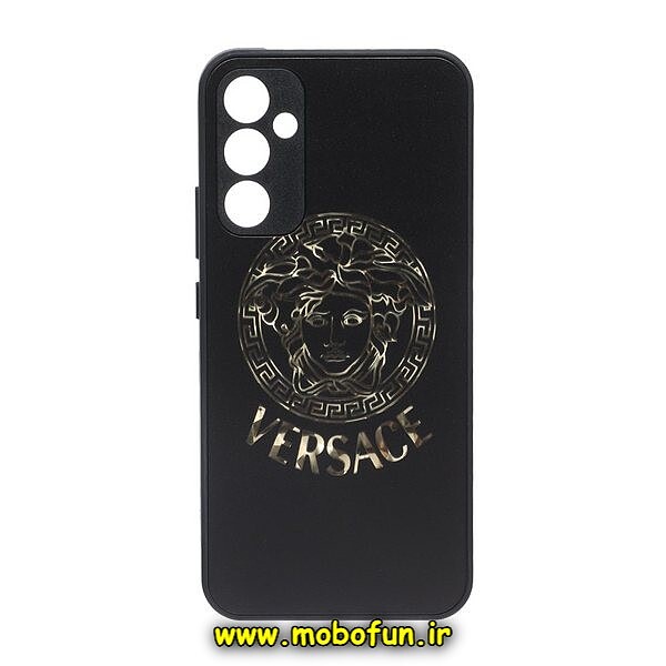 قاب گوشی Galaxy A34 5G سامسونگ لاکچری دیزاین ورساچه VERSACE محافظ لنزدار مشکی کد 321