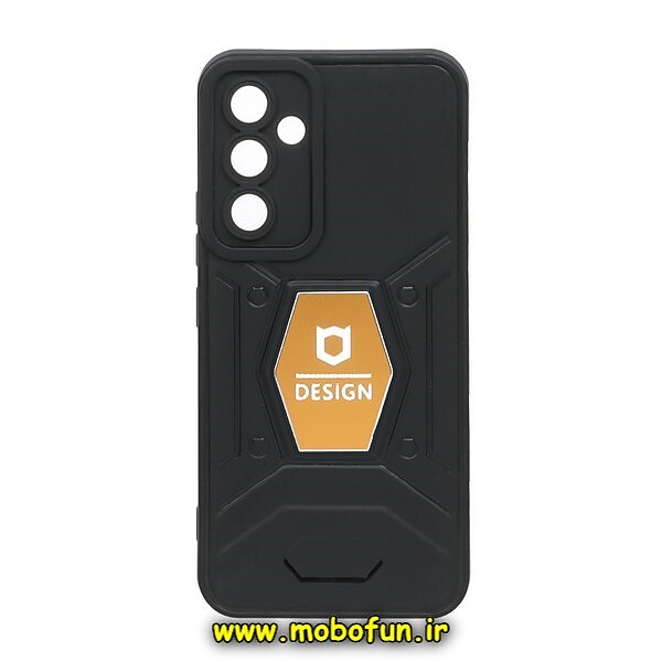 قاب گوشی Galaxy A34 5G سامسونگ طرح ضد ضربه بتمن فول ژله ای اورجینال DESIGN محافظ لنز دار مشکی - نارنجی کد 344