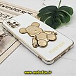 قاب گوشی Galaxy A51 سامسونگ طرح ژله ای مای کیس خرس طلایی تدی برجسته POWER BEAR محافظ لنز دار پاپ سوکت دار سفید کد 857