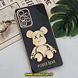 قاب گوشی Galaxy A52 4G - Galaxy A52 5G - Galaxy A52S سامسونگ طرح ژله ای مای کیس خرس طلایی تدی برجسته POWER BEAR محافظ لنز دار پاپ سوکت دار مشکی کد 1147