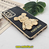 قاب گوشی Galaxy A52 4G - Galaxy A52 5G - Galaxy A52S سامسونگ طرح ژله ای مای کیس خرس طلایی تدی برجسته POWER BEAR محافظ لنز دار پاپ سوکت دار مشکی کد 1147
