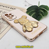 قاب گوشی Galaxy A53 5G سامسونگ طرح ژله ای مای کیس خرس طلایی تدی برجسته POWER BEAR محافظ لنز دار پاپ سوکت دار گلبهی کد 695