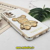 قاب گوشی Galaxy A72 سامسونگ طرح ژله ای مای کیس خرس طلایی تدی برجسته POWER BEAR محافظ لنز دار پاپ سوکت دار سفید کد 483