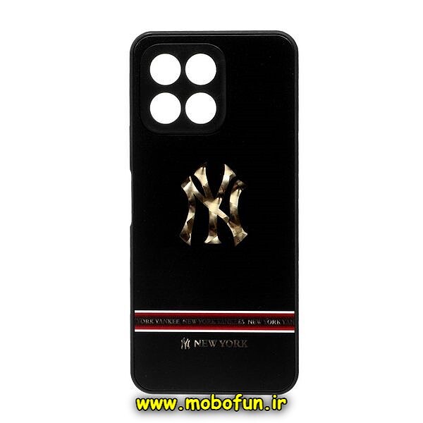 قاب گوشی Honor X6 - Honor X8 5G آنر لاکچری دیزاین NY محافظ لنزدار مشکی کد 75