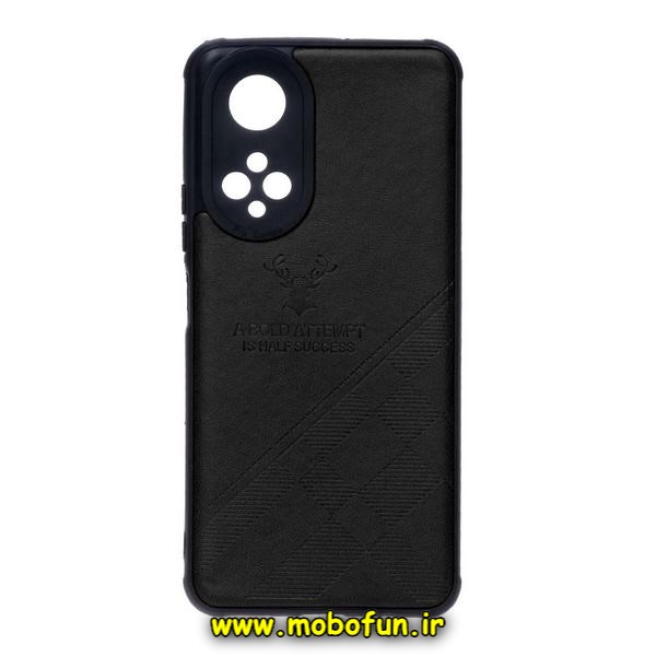 قاب گوشی Honor X7 4G آنر طرح ژله ای چرمی ساده گوزنی مشکی کد 115