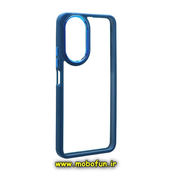 قاب گوشی Honor X7 4G آنر اورجینال متال کیس Metal طرح پشت طلق شفاف دور سیلیکونی سرمه ای کد 122