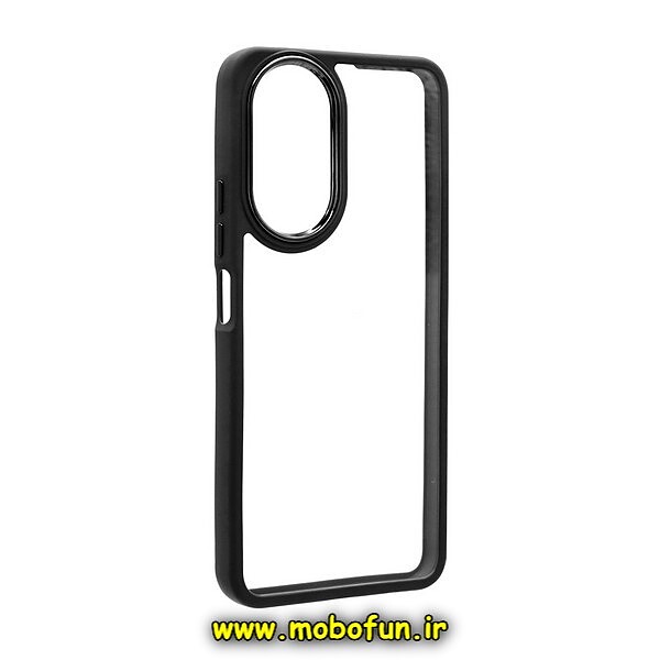 قاب گوشی Honor X7 4G آنر اورجینال متال کیس Metal طرح پشت طلق شفاف دور سیلیکونی مشکی کد 125