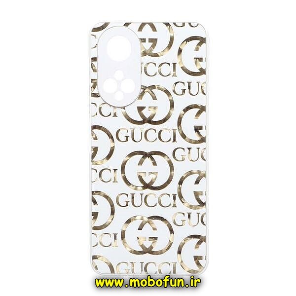 قاب گوشی Honor X7 4G آنر لاکچری دیزاین گوچی GUCCI محافظ لنزدار سفید کد 134