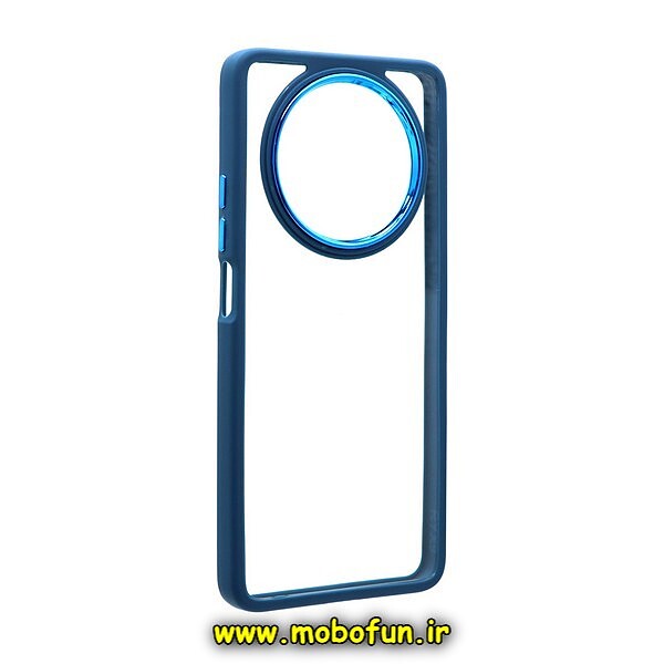 قاب گوشی Honor X9 4G آنر اورجینال متال کیس Metal طرح پشت طلق شفاف دور سیلیکونی سرمه ای کد 9