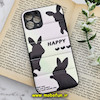 قاب گوشی iPhone 11 Pro آیفون طرح دار پافر چرمی محافظ لنز دار خرگوشی HAPPY کد 463