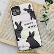 قاب گوشی iPhone 11 Pro Max آیفون طرح دار پافر چرمی محافظ لنز دار خرگوشی HAPPY کد 574