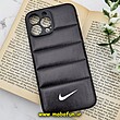قاب گوشی iPhone 13 Pro Max آیفون طرح دار پافر چرمی محافظ لنز دار نایکی NIKE کد 551