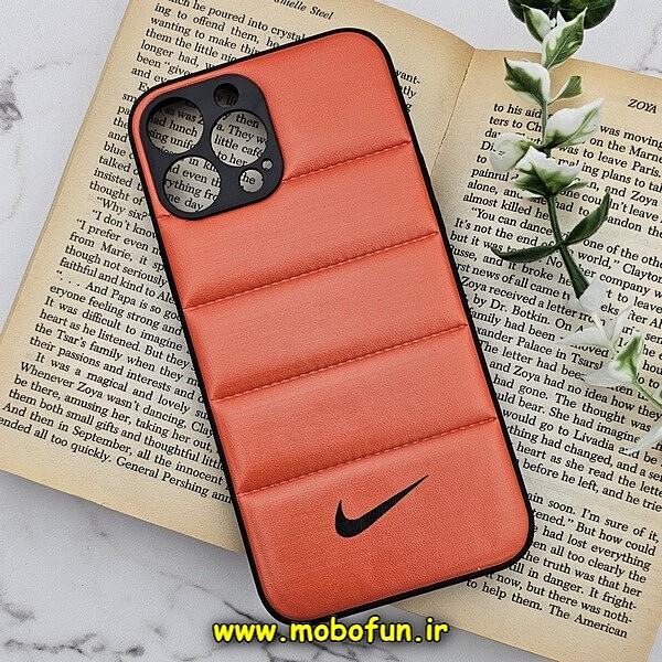 قاب گوشی iPhone 13 Pro Max آیفون طرح دار پافر چرمی محافظ لنز دار نایکی NIKE کد 552