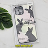 قاب گوشی iPhone 13 Pro Max آیفون طرح دار پافر چرمی محافظ لنز دار خرگوشی HAPPY کد 555