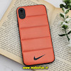 قاب گوشی iPhone X - iPhone XS آیفون طرح دار پافر چرمی محافظ لنز دار نایکی NIKE کد 537