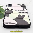 قاب گوشی iPhone X - iPhone XS آیفون طرح دار پافر چرمی محافظ لنز دار خرگوشی HAPPY کد 540