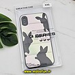 قاب گوشی iPhone X - iPhone XS آیفون طرح دار پافر چرمی محافظ لنز دار خرگوشی HAPPY کد 540