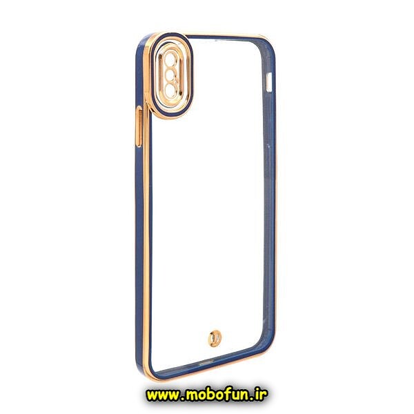 قاب گوشی iPhone XS Max آیفون طرح الکتروپلیتینگ ژله ای شفاف اورجینال یونیک کیس Unique Case محافظ لنز دار سرمه ای کد 210