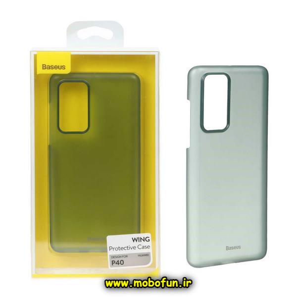 قاب گوشی Huawei P40 هوآوی طرح ژله ای ساده اورجینال سبک بیسوس Baseus سبز WING مات کد 1