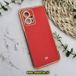 قاب گوشی Poco X4 GT - Redmi Note 11T Pro شیائومی طرح ژله ای مای کیس گلد لاین دور طلایی محافظ لنز دار قرمز کد 66